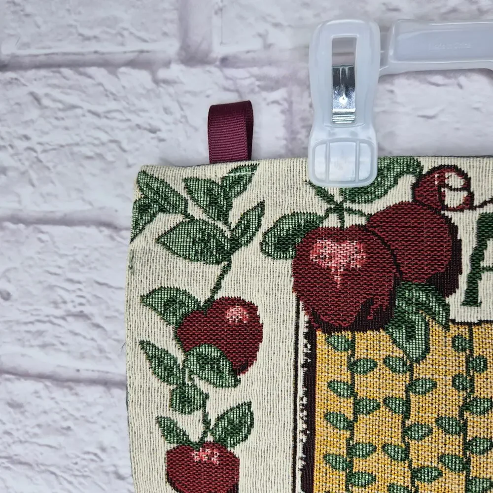 Vintage Fall Apple Tapestry Wall Hanging Cottagecore Farmhouse Country Decor 90s